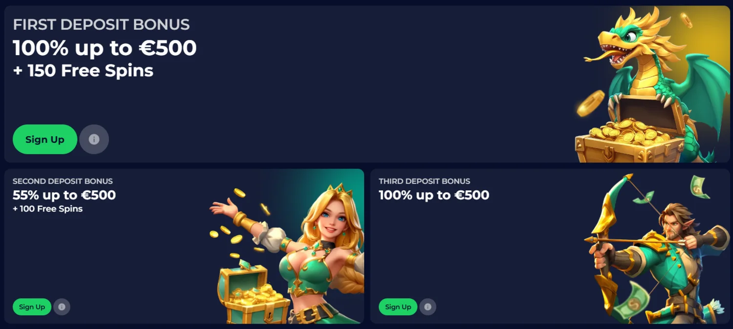Ninewin Casino welcome package